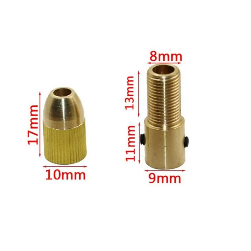 0.5-3mm Mini Drill Chucks Micro Collet Brass W/Wrench Adapter Household Electricity Accessories For Power Rotary Tool Acc