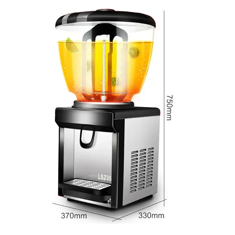 Machine à Boissons Froides à Intervalles Simples de 25l, Mixeur Commercial de 220V, pour Buffet, Lait, Thé et Jus