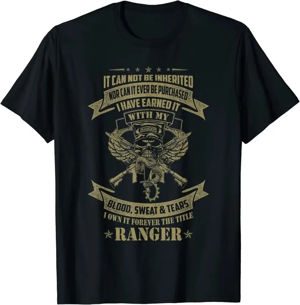 I Own It Forever The Title US Army Ranger  Unisex T-shirt High Quality 100%Cotton Short Sleeve