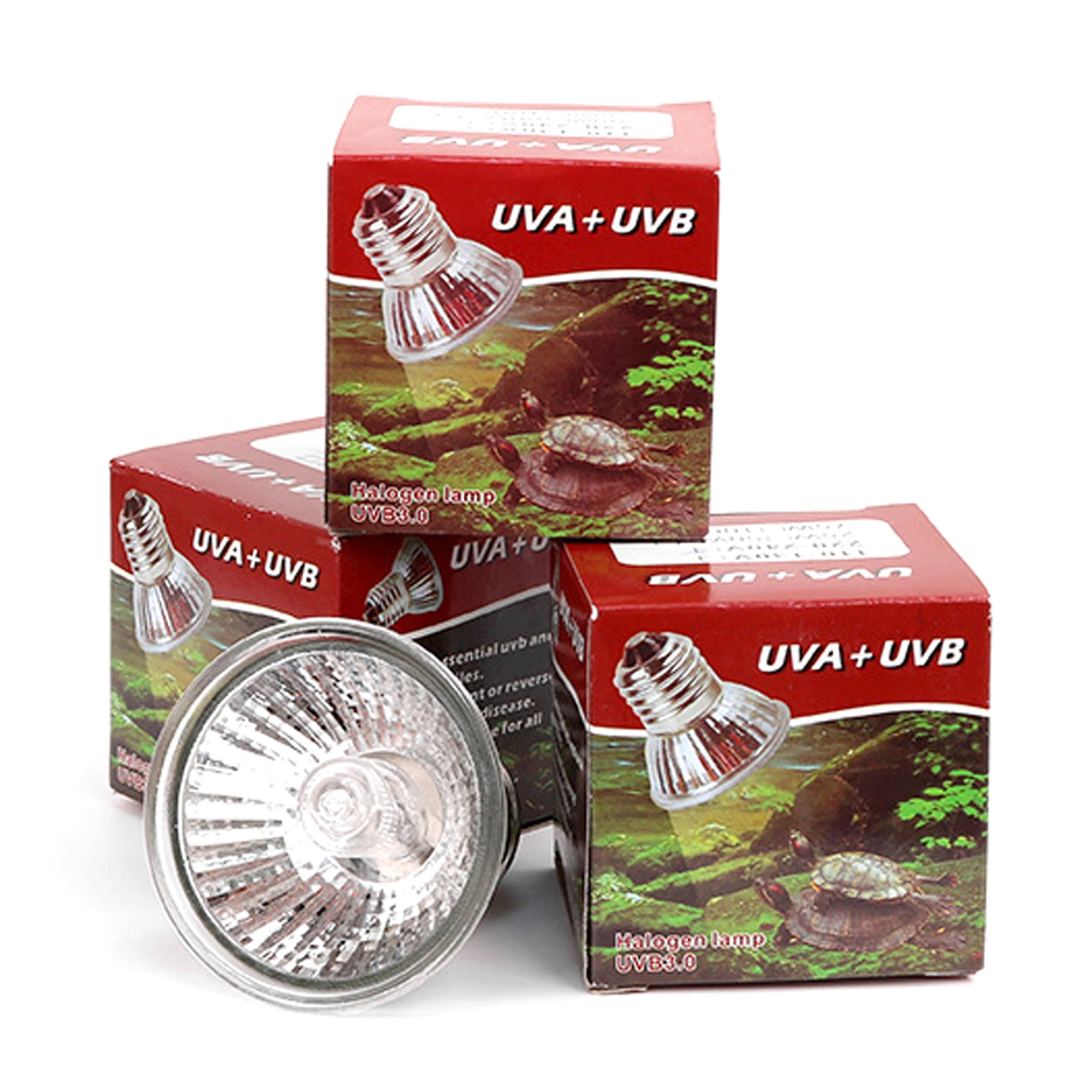 파충류 열 램프 UVA + UVB 3.0 거북이 바스킹 UV 전구, 양서류 도마뱀 거미 개구리 온도 컨트롤러, 25 W, 50 W, 75W, 1 PC
