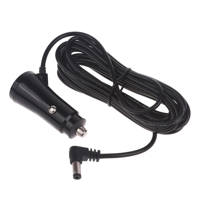 Double Port USB Car Charger with DC5.5x2.1mm Charging Cable DC12V-35V Input for Phone Tablets Driving Recorder