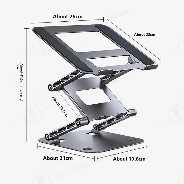 Laptop Tablet Stand, 3-Tier Carbon Steel, Enhanced Heat Dissipation, For Notebook Tablet, Stable Adjustable Holder