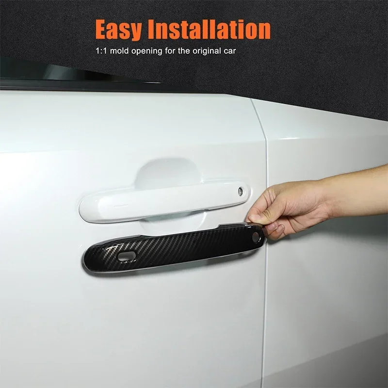 

For Lexus GX 2024 ABS Carbon Fiber Car Handle Cover Trim Sticker Car Accessories