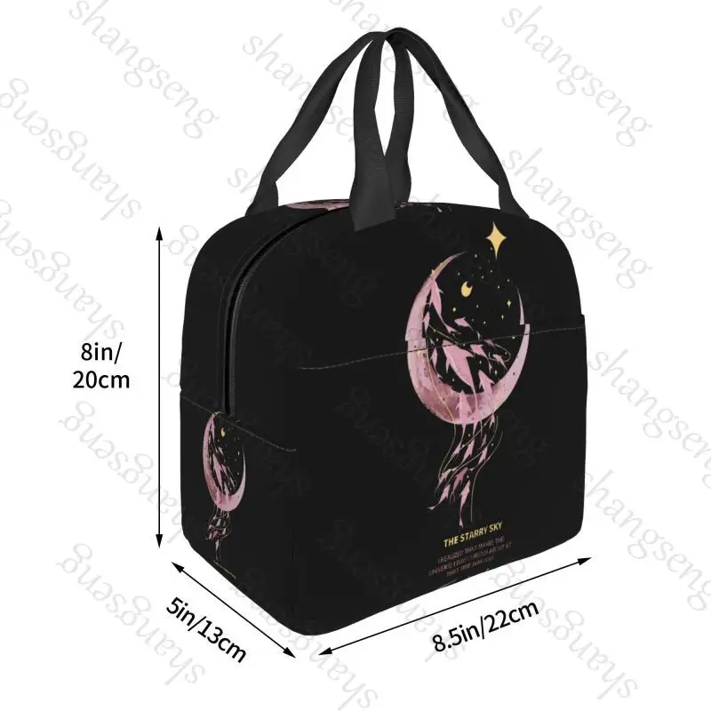 Whale Moon Starry Sky Graphic Insulated Thermal Bag Lunch bag Foods Drink Storage Leakproof Picnic Camping Bags Box beach