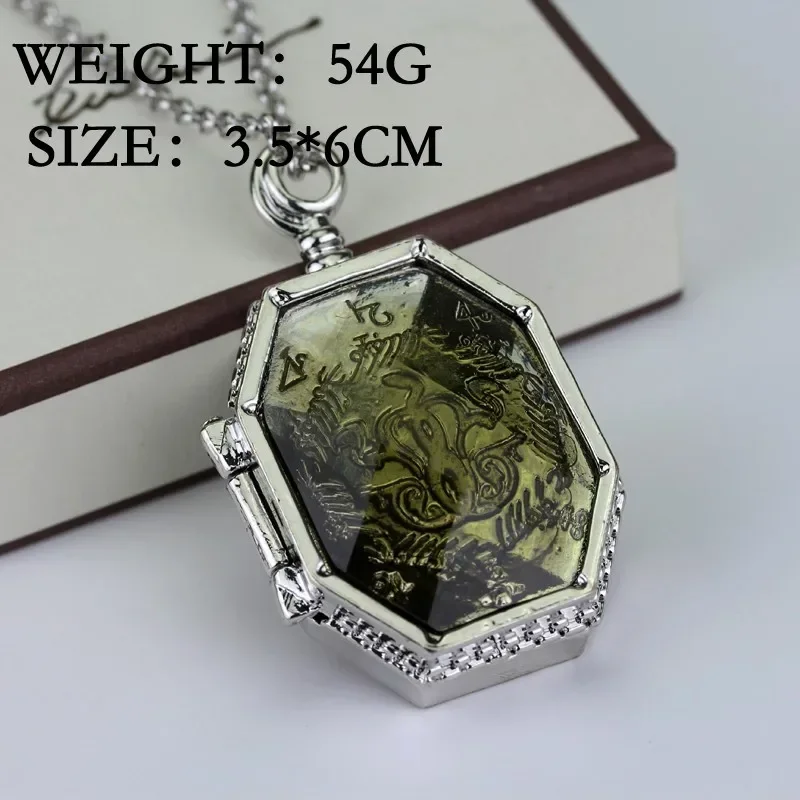 Magic Horcrux of Salazar Slytherin Locket Pendant Necklace Cosplay Jewelry for Men Women Fans