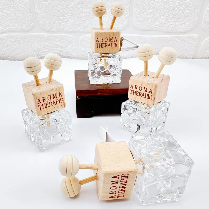 Carwoodenstick crystal diamond watercube trend perfume bottlearomatherapy bottle air conditioner trend essential oilempty bottle