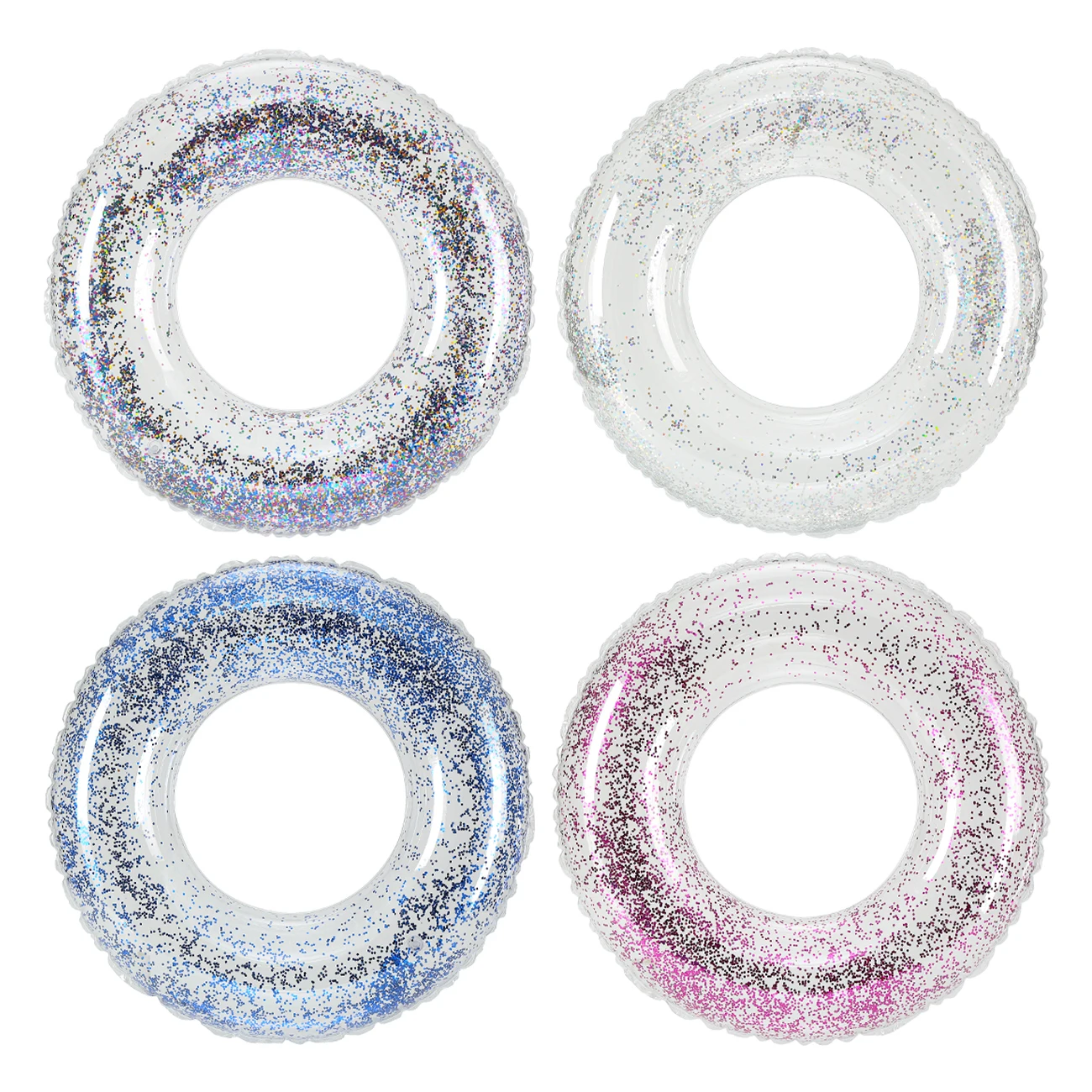 1 Stück Aufblasbare Schwimmringe, Transparenter Pailletten-Schwimmring …