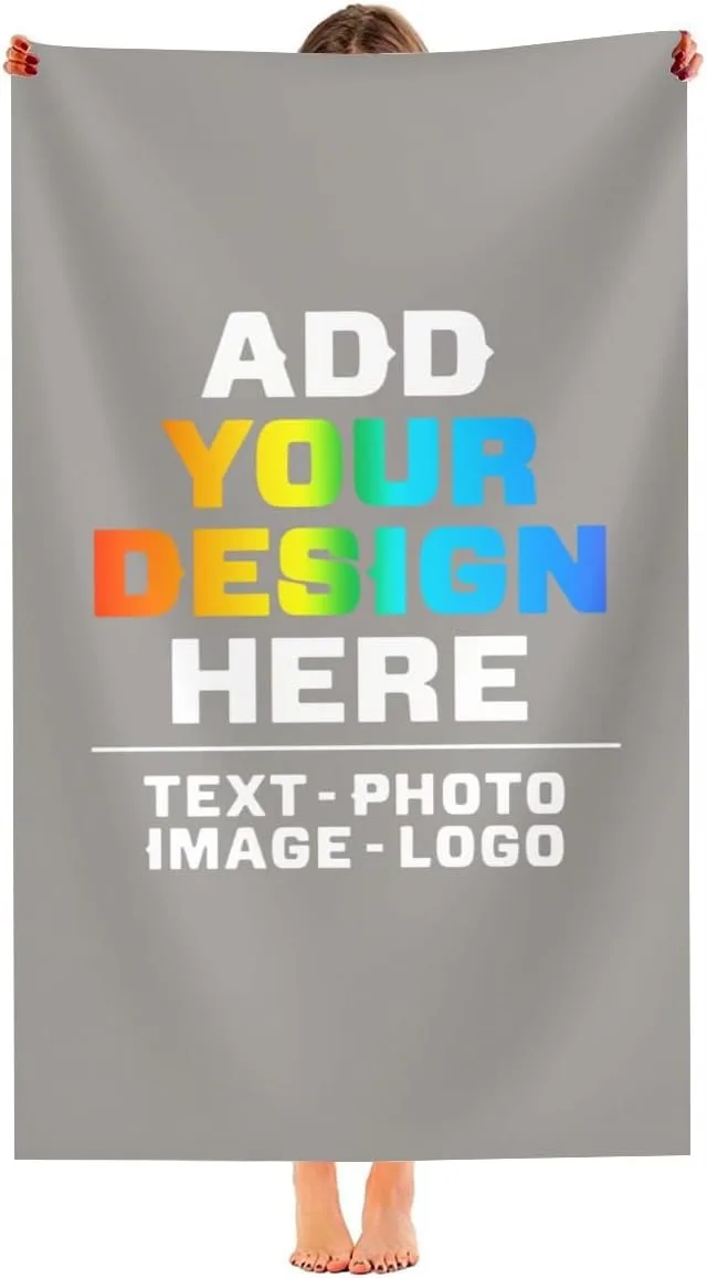

Personalized Beach Towels for Custom Beach Towel with Names Photo Picture Customized Quick Dry Towels for Beach Pool Bath Camp