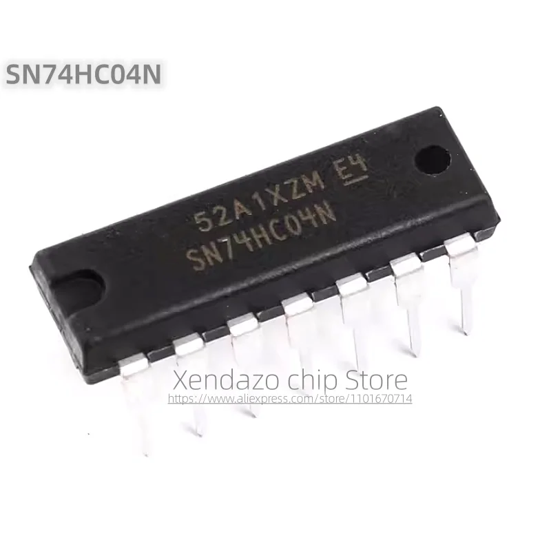 10pcs/lot SN74HC04N DIP-14 package Original genuine Six channel inverter logic chip