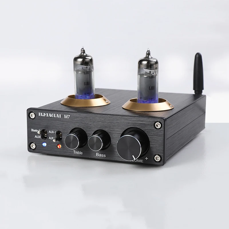 

HIFI Tube Preamplifier QCC3008 Bluetooth 5.0 Support APTX HD Bluetooth Format 6K4 Tube Audiophile Amplifier Preamp AUX Input