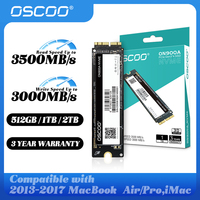 OSCOO NVME SSD for MacBook M.2 PCIe Gen3.0 x4 Internal Solid State Drive for 2013 2015 2017 Macbook Air A1465 A1466 Laptop & PC