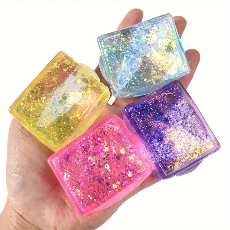 Cubi di ghiaccio Maltose Aurora, giocattoli antistress - Giocattoli squishy rilassanti per bambini e adulti, texture di tofu a rimbalzo lento, Pri in classe
