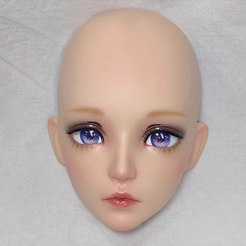 カスタマイズキャラクター女性/女の子樹脂キグ半頭/全頭アニメコスプレ日本のコスプレまたは着ぐるみマスクウィッグ、偽の目