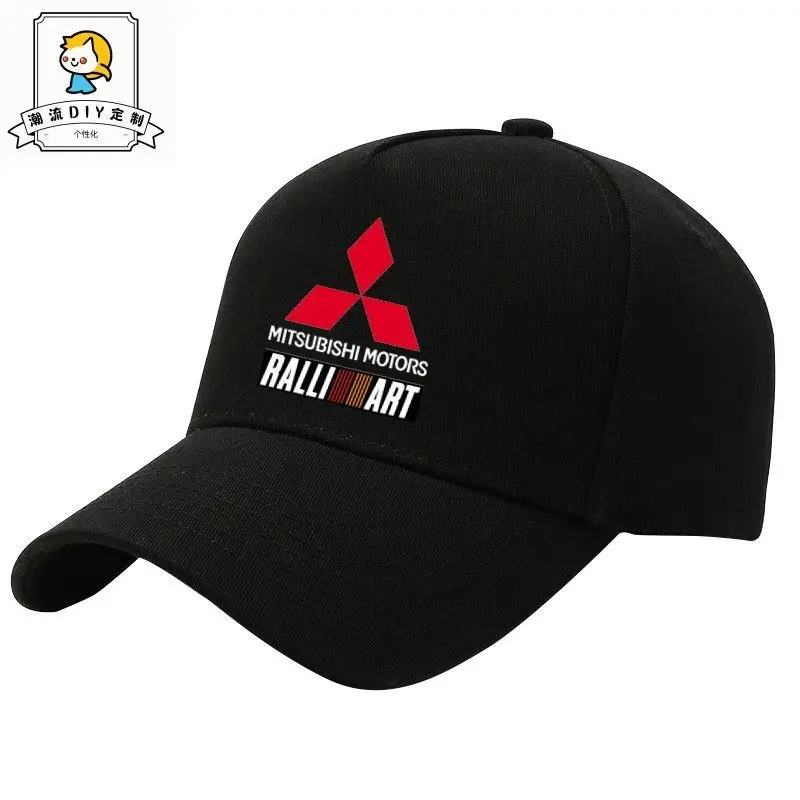 JDM Japanese Custom Modified Mitsubishi Racing Evo Modified Car Enthusiast Duck Tongue Hat Summer Men's Sunshade Baseball Hat