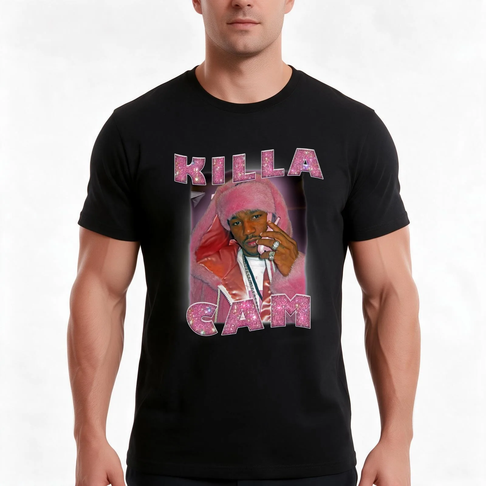 killa cam cam'ron bootleg tee shirt T-Shirt Summer Casual Cotton Tee Unisex Men Women