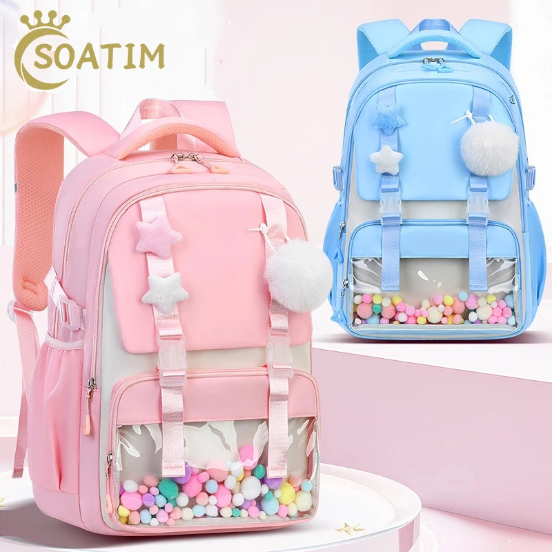 子供ランドセル女の子のための大きなランドセルかわいい小学校バックパック子供ブックバッグ防水ラップトップ旅行リュックサック