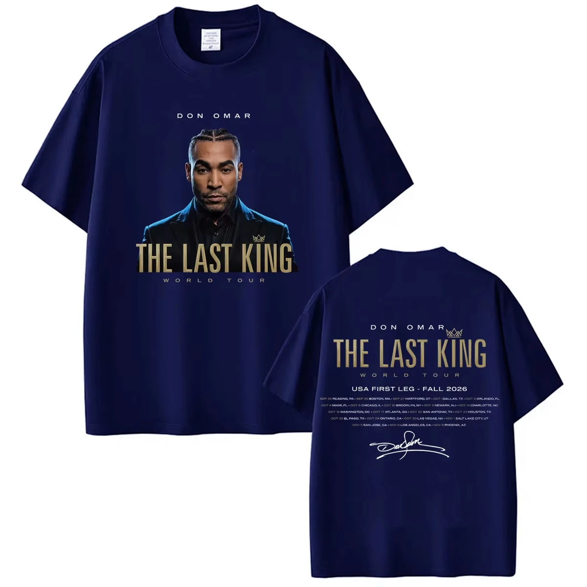 Rap-Sänger Don Omar The Last King Tour 2026 T-Shirt Hip-Hop Punk Baumwoll-T-Shirt Sommer Herren Damen Streetwear Y2k-Stil – Detail 4