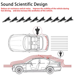 10 pcs universal rear plutonium roof roof tubaron spoiler spoiler car spoiler roof roof spoiler bumbox spoil tubar tubar tubal diffuser vortex generator 10 Main Sales Universal Aerofolio - №6