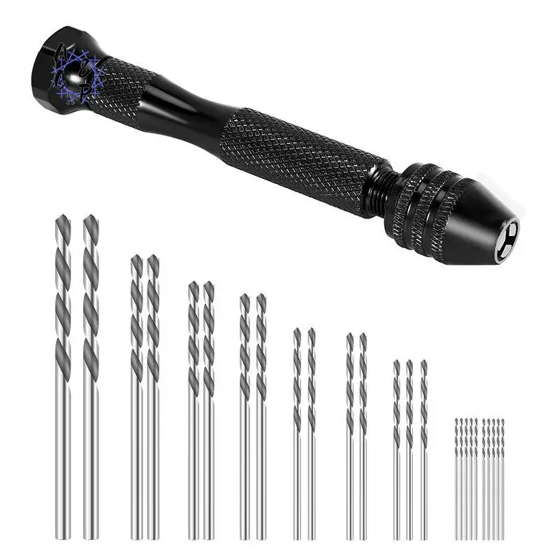 

A68P-Hand Twist Drill Bits Set,DIY Precision Pin Vise Model Mini Hand Spiral Drill With 25Pcs 0.3Mm To 3.0Mm Micro-Drill Bits (B
