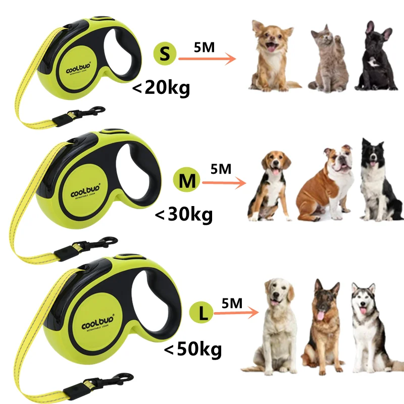 5M Luxury Pet Dog Leashes Retractable Dog Leash For Large  Medium Dogs Cat Puppies Accessories Small Automatic Extension Lanyard