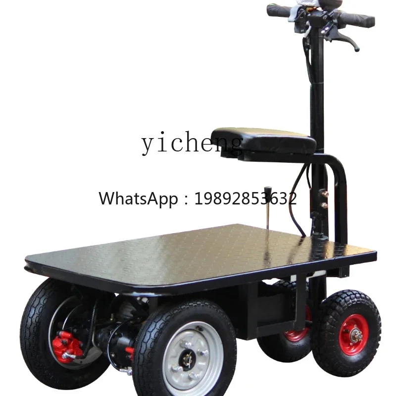 JX Electric Flat Truck Tricycle Construction Site Pull Cement Sand Tiger Cart Truck Pull Trolley