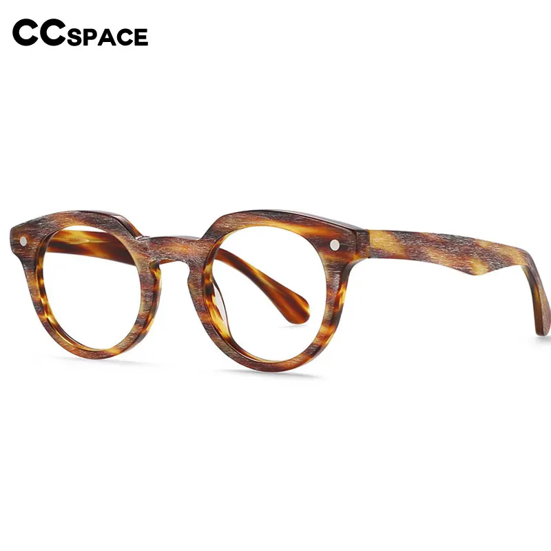 55216 Retro Men Acetate Round Eyewear Women Vintage Computer Optical Glasses Myopia Eyeglasses Frame Brand Design Oculos