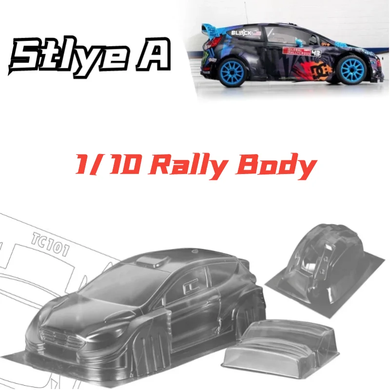 Wysokiej jakości 1/10 WRC Fiesta PC shell body dla 1/10 200mm szerokość 258mm rozstaw osi z podstawa lampy dla 1/10 TAMIYA Rally car hsp SNRC