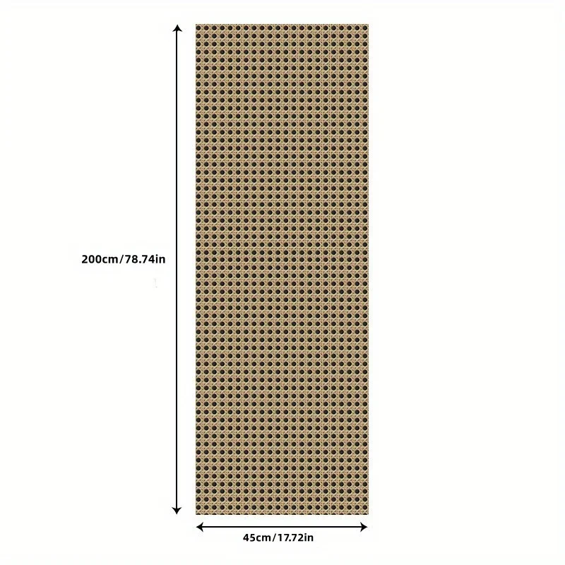45cm Retro Rattan Pattern Self-Adhesive Bedroom Wood Grain Sticker Peel and Stick TV Background Removable Waterproof Wallpaper