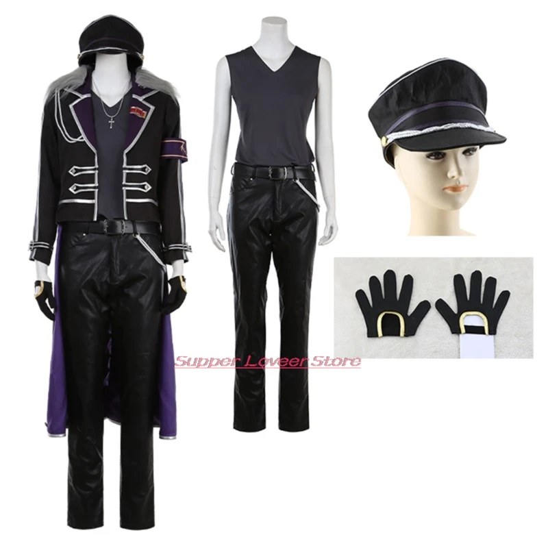 Sakuma Rei Cosplay Fantasia com Peruca, Jogo Conjunto Estrelas, Conjuntos Uniformes, Uniforme, Fatos, Jogo, Hakuze, Kaoru, Ogami, Koga