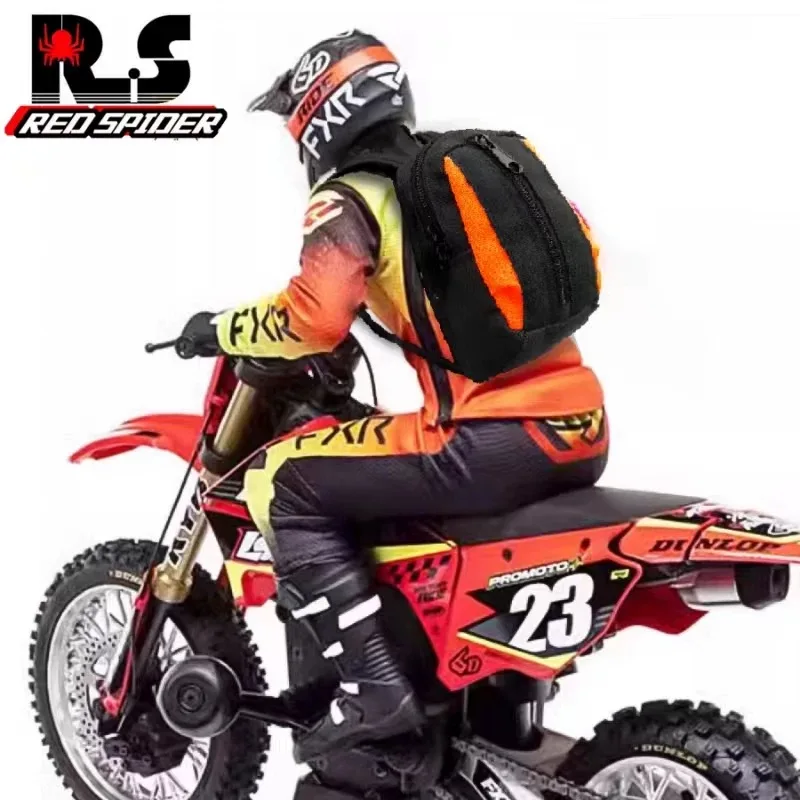 RS Red Spider produces LOSI 1/4 Pyroto MX remote-controlled electric off-road motorcycle simulation rider backpack