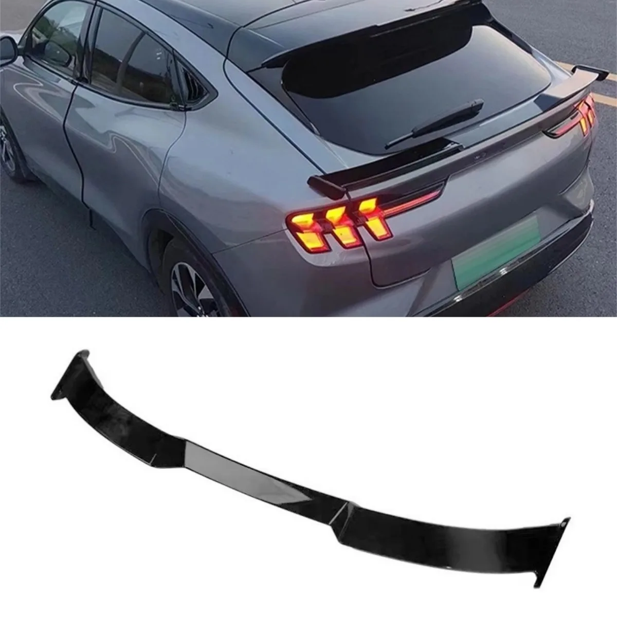 For Ford Mustang Mach-E 2021+ Car Rear Mid Wing Modification Part Rear Mid Spoiler Car Accessories Exterior Part