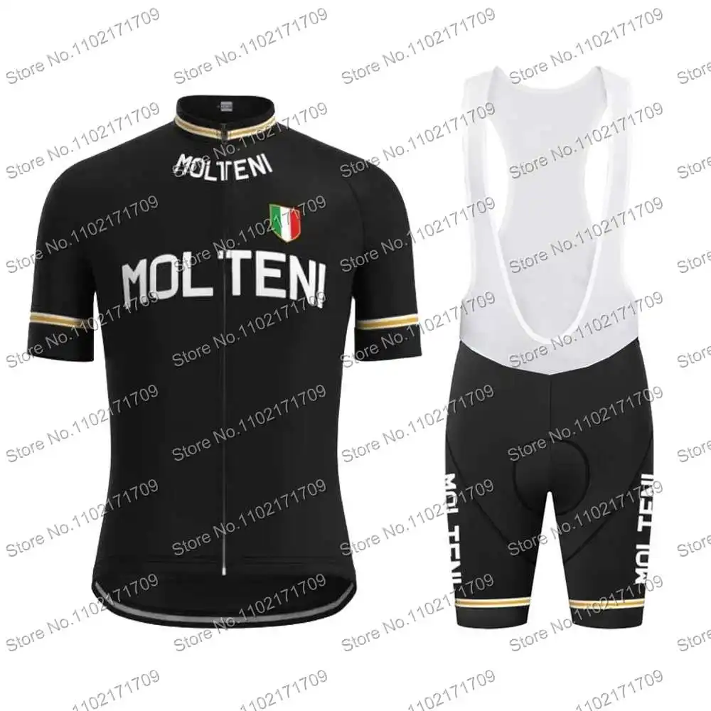 Molteni Team Retro Cycling Jersey Set Short Sleeve Breathable Clothing Triathlon Cycling Top Road Bike Jersey Maillot Ciclismo