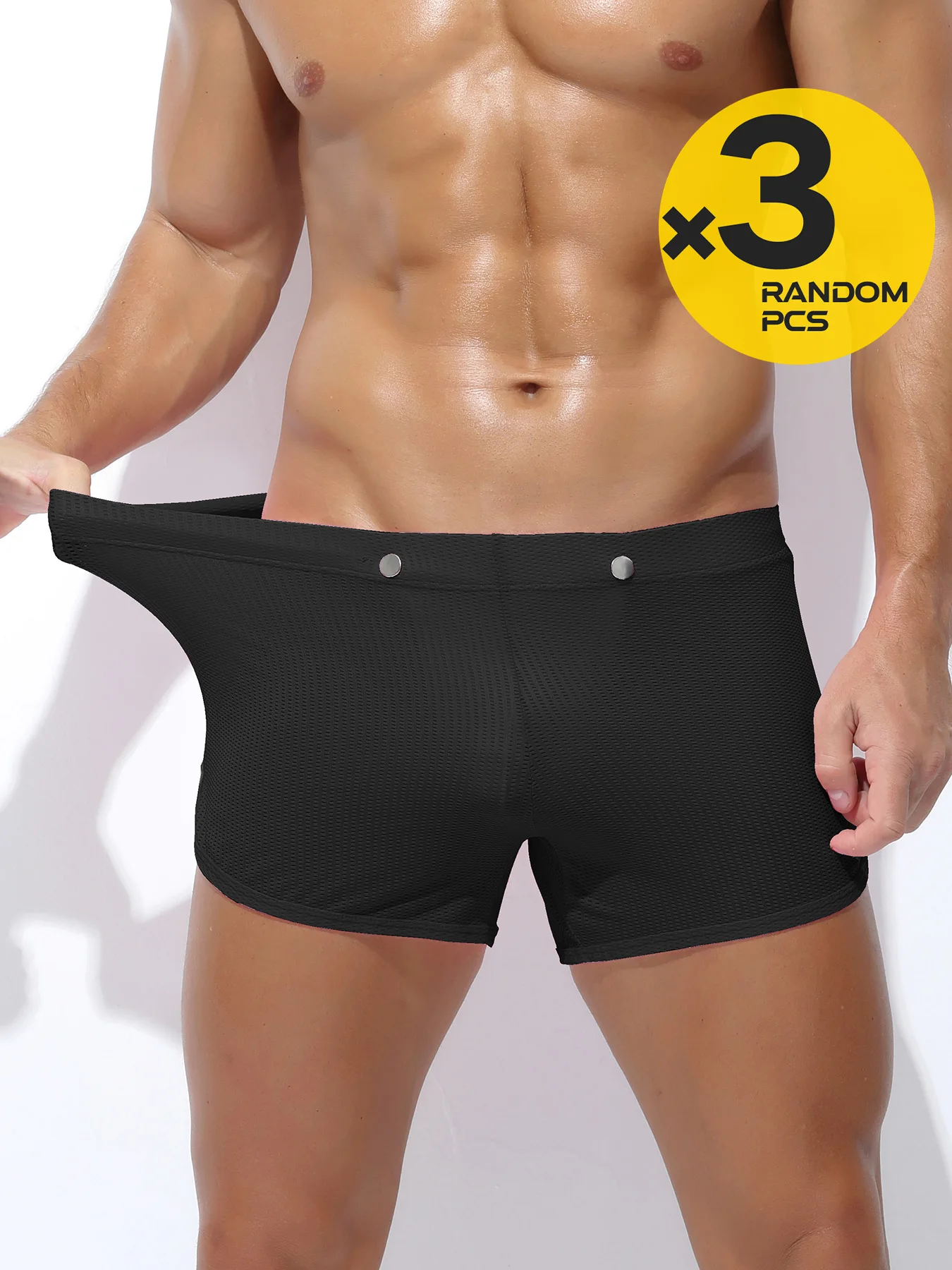 

Men's Breathable Gym Running Shorts Sport Boxer with Removable Pouch Underwear Pajamas Pants Underpants Arrow Design 3pc 4pc