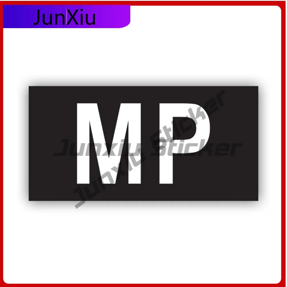 

Mp Black Armband Scratch Resistant Fade Resistant Classic For Helmet Rear Windshield Truck Easy To Remove No Residue Accessories