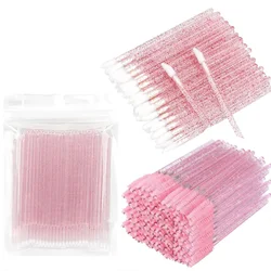 200 Pcs Crystal Makeup Brushes Set Eyelash Lip Microbrush Mascara Wands Applicator Swab Eyelash Extension Makeup Tools