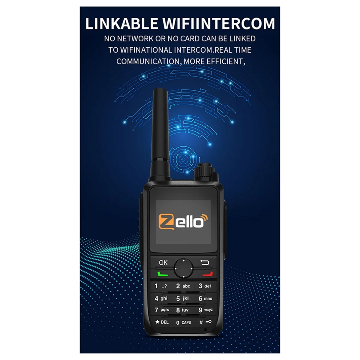 Zello Walkie-Talkie Sieć publiczna Radio 4G Bluetooth Zewnętrzna mała nawigacja GPS Globalne Wifi Walkie-Talkie Wodoodporne