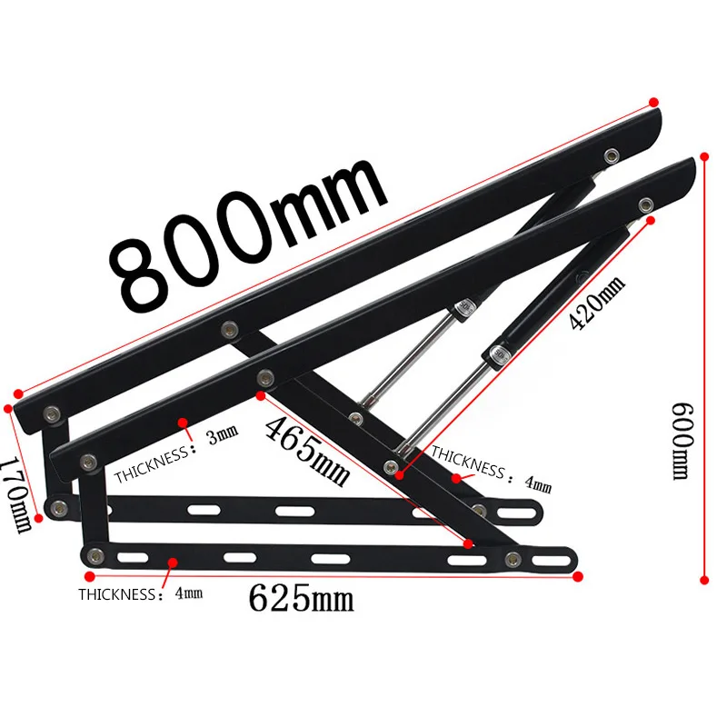 

Tatami Bed Hydraulic Rod Hinge Customized Force Gas Strut Gas Spring For Hardware For Lift Support Furniture Accessories