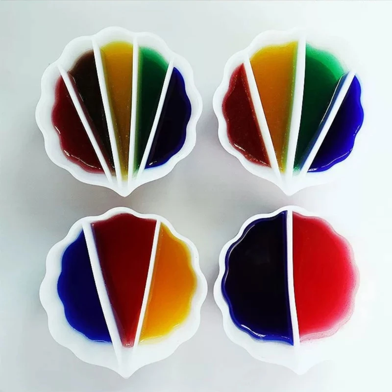 Creative Color Blending Cup 2/3/4/5Grids Silicone Distributing Cup Supplies