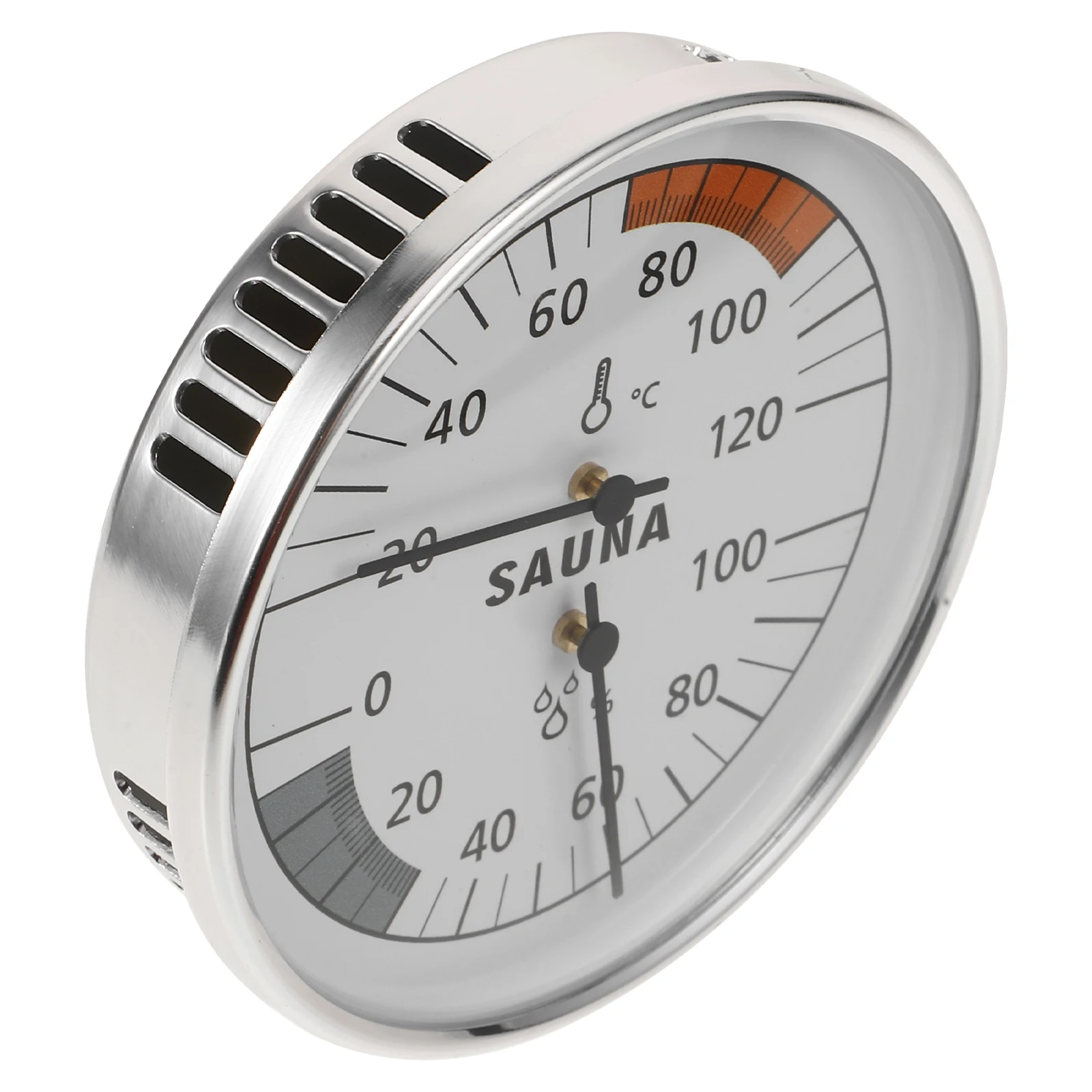 

Sauna Room Thermometer Hygrometer Stainless Steel Indoor Humidity Meter Temperature Gauge Sauna Accessory High Precision Sensor