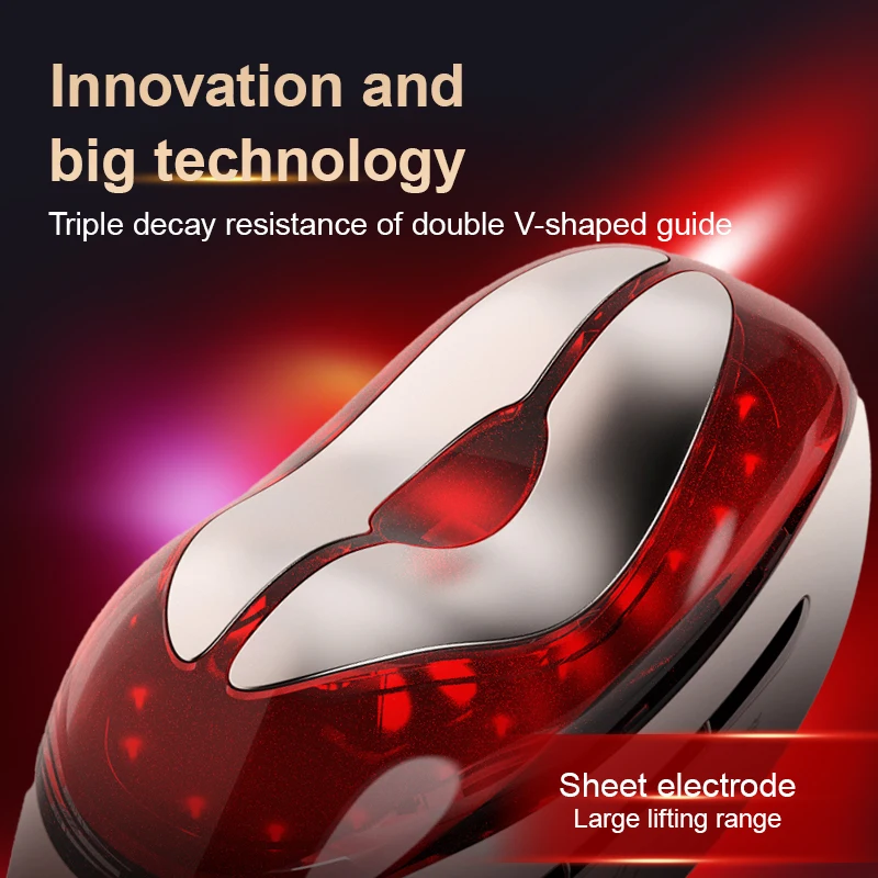 الاستخدام المنزلي جهاز تجميل الرقبة الوجه 3 ألوان Ems مكركرنت مصباح ليد العلاج الساخن والبارد الوجه الرقبة رفع مدلك #3