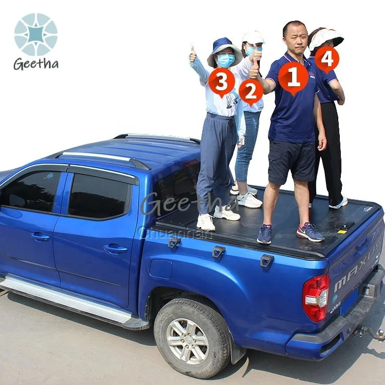 For Pickup Truck Bed Cover Retractable Roller Lid for Changan Hunter Tonneau Cover for Tundra Hilux Tacoma Bt50 Ranger Jac T9 T8