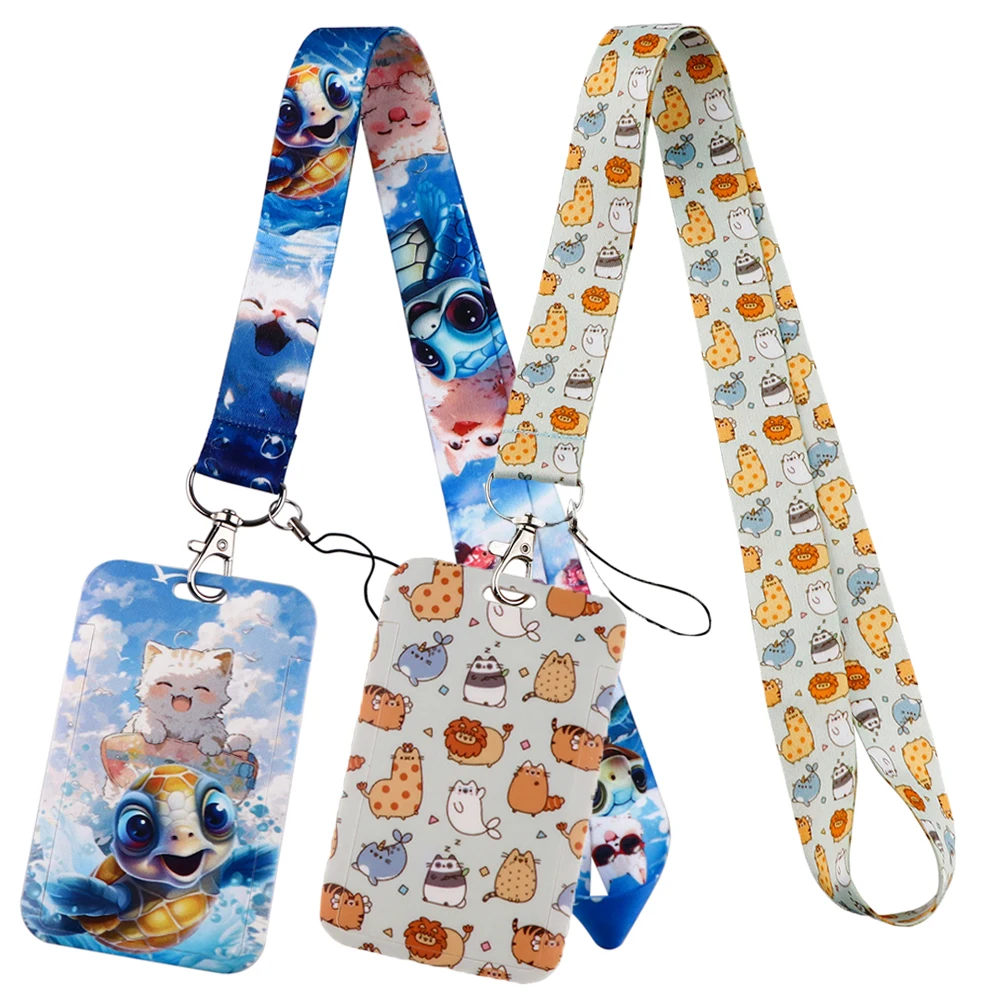 

Cute Cartoon Animals Lanyard for Key Neck Strap lanyard Card ID Badge Holder Key Chain Key Holder Keyring Accessories Gifts