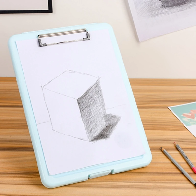 2-in-1 Clipboard with File Storage Case Portable Document Organizer Waterproof File Folder for Hospital Nurse Doctor