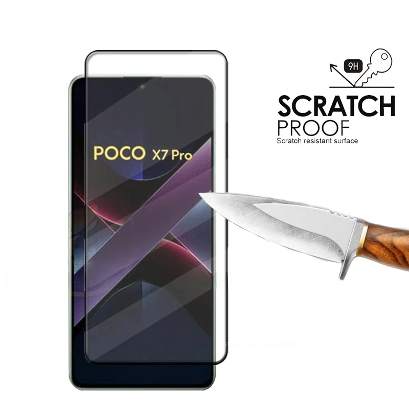 6-in-1Tempered Glass For Xiaomi Poco X7 Pro Lens Glass For Poco X7 Pro Protective Full Screen Protector For Poco X7 Pro