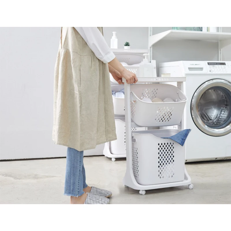 All-Use Portable Swing Two-Speed Laundry Basket Laundry Storage Basket Clothes Storage Bag Large Capacity Storage Basket