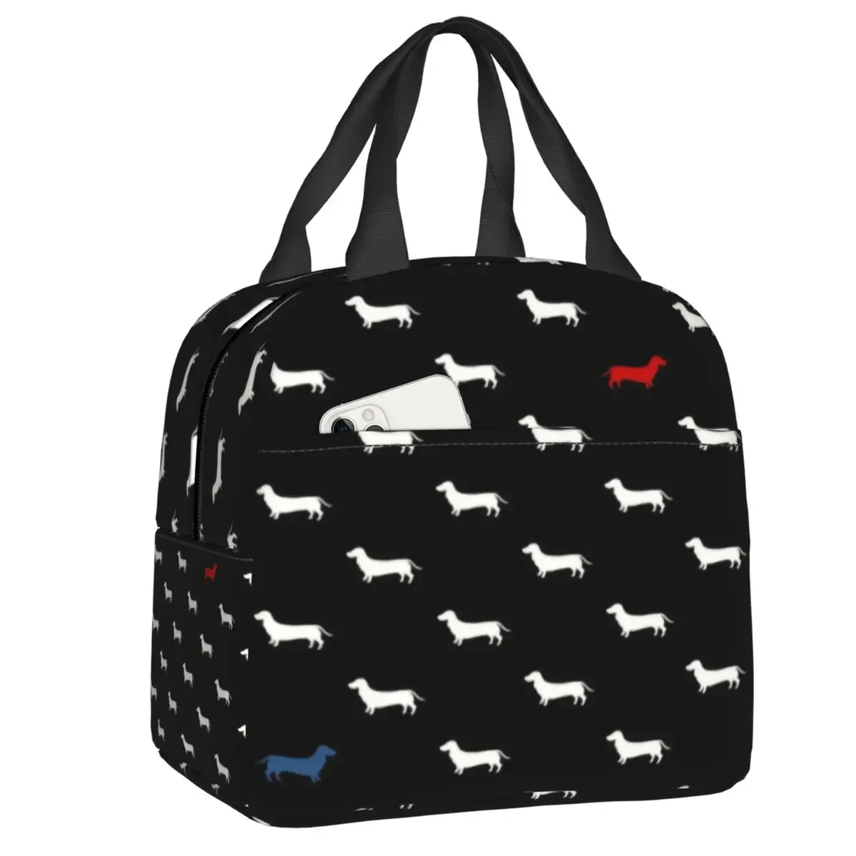 Dachshund Insulated Lunch Bag for Women Leakproof Badger Sausage the Wiener Dog Thermal Cooler Lunch Tote Kids School Children