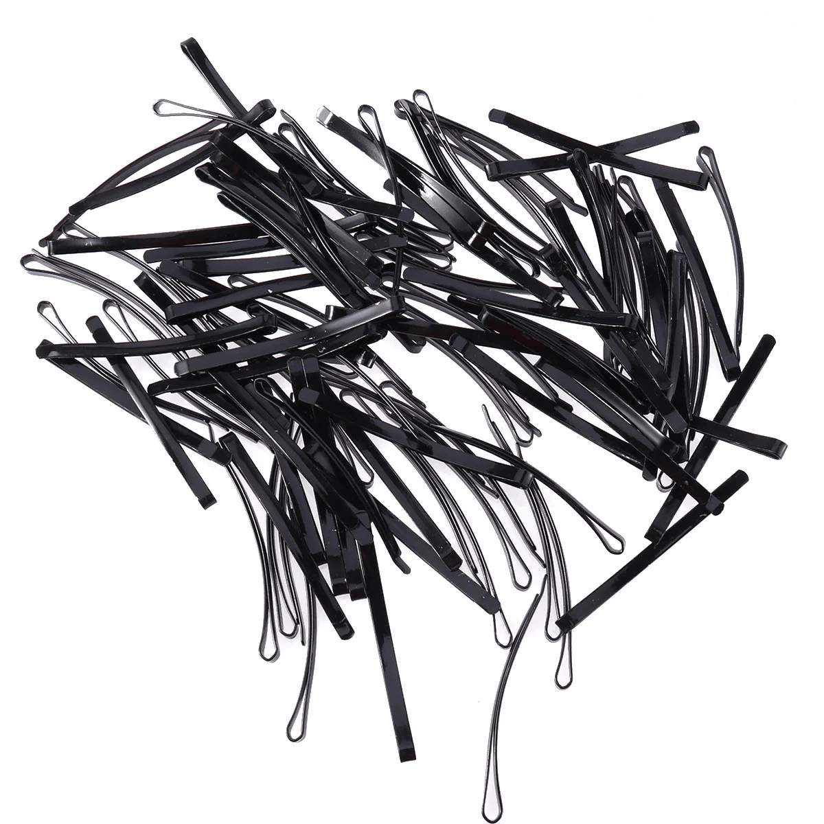 

100pcs Simple Black Metal Paint Hair Clips Classic Bobby Hairpins Hair Accessory for Women Girls bobby pins