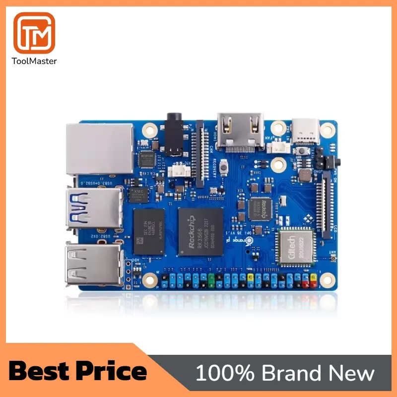 【Hot Sale】Orange Pi 3B 2GB 4GB 8GB RAM Rockchip RK3566 Mini PC Quad-Core 64-bit WiFi+BLE Gigabit Single Board Computer Orange Pi