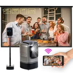 ATB Lifting 4K Projector Native 1080P Android 11 240ANSI Dual Wifi6 BT5.0 Entertainment Projector Portable Projetor Smart TV