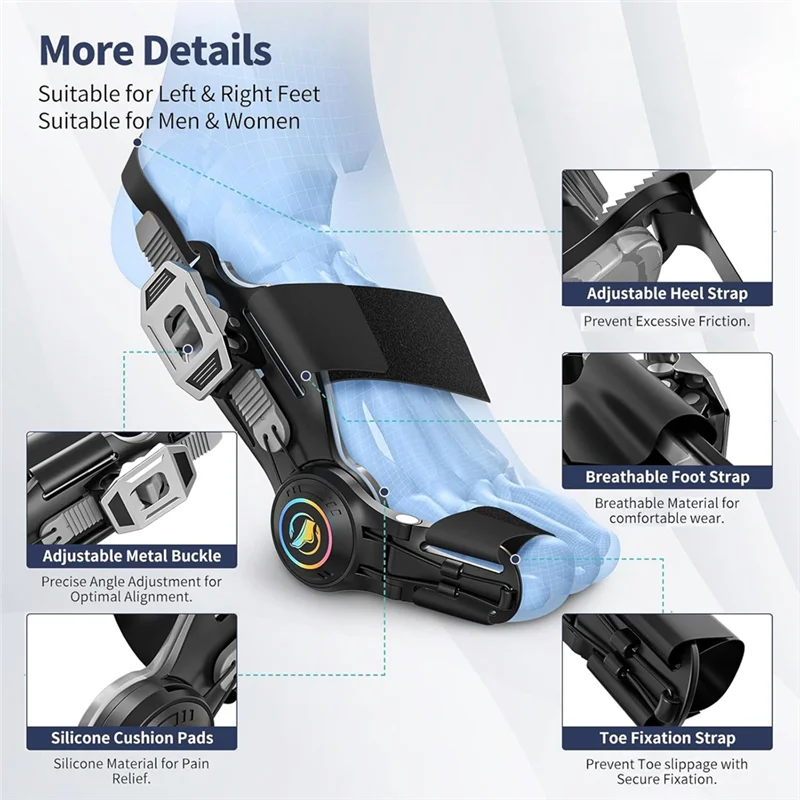 【STOKED】Herramienta de corrección de juanetes: Corrector de juanetes ajustable, 2 piezas para mujeres y hombres, dedo gordo, alisador ortopédico de dedos